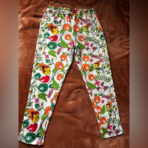 Pink Dolphin Other - Pink Dolphin Floral Flame Graphic Sweatpants Joggers Streetwear
